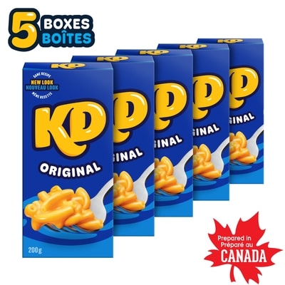 Kraft Macaroni et fromage original, 5 boîtes 1000 g, 0,65 $/100g