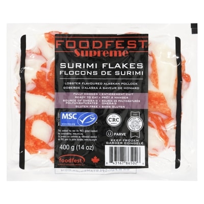 Foodfest Supreme Surimi Flakes Lobster Flavoured Alaskan Pollock 400 g, $2.25/100g