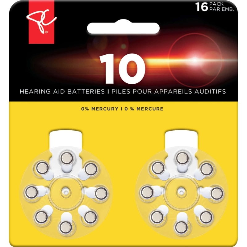 Size 10 Hearing Aid Batteries 16-Pack