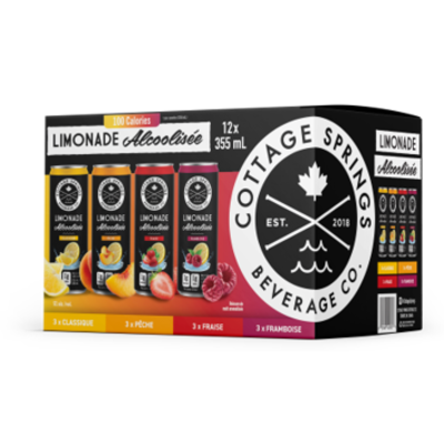 Cottage Springs Alcoholic Lemonade Assorted Pack (ID required at pick-up) 12x355.0 ml, $0.54/100ml