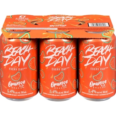 Beach Day Every Day Alcoholic Malt Beverage Orange Beach (ID required at pick-up) 6x355.0 ml, $0.56/100ml