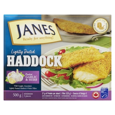 Lightly Dusted Haddock Roasted Garlic & Herb