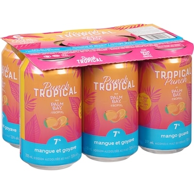 Tropix boisson alcoolisée au malt punch tropical (Pièce d’identité requise au moment du ramassage)