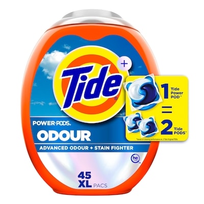 Tide Ultra OXI Power PODS with Odor Eliminators Laundry Detergent Pacs, 45 Count, For Visible and Invisible Dirt 45 ea, $0.58/1ea