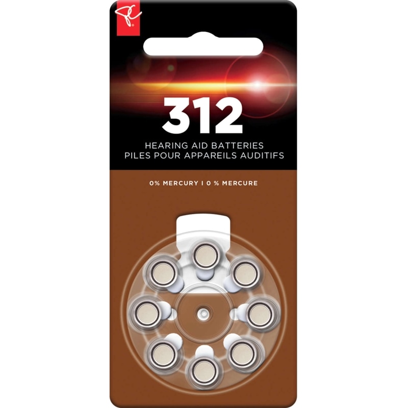 Size 312 Hearing Aid Batteries 8-Pack