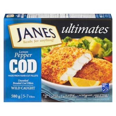 Janes Ultimates Lemon Pepper Cod 580 g, $3.02/100g