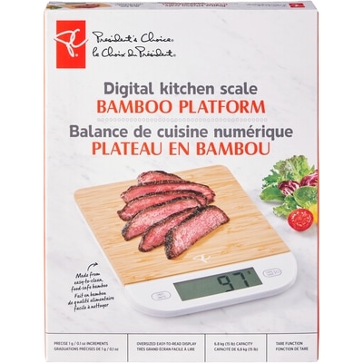 President's Choice Bamboo Kitchen Scale 1 ea, $26.00/1ea