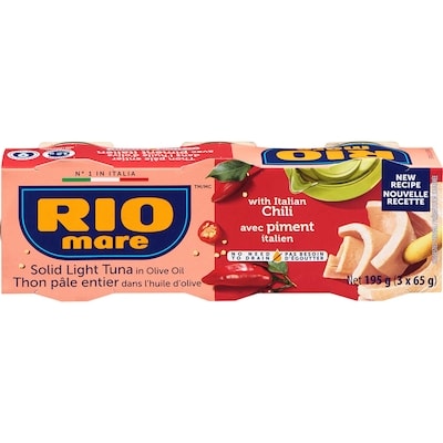 Rio Mare Solid Light Tuna in Olive Oil, Italian Chili 195 g, $4.36/100g