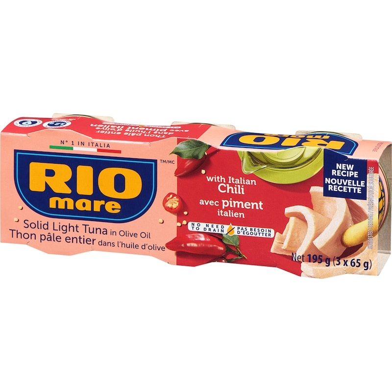 Solid Light Tuna in Olive Oil, Italian Chili