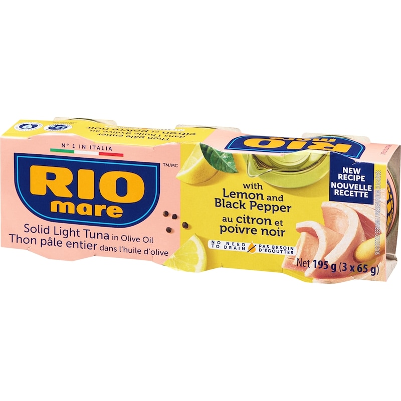 Solid Light Tuna in Olive Oil, Lemon & Black Pepper