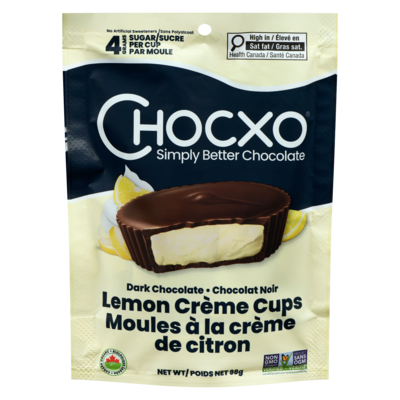 ChocXO Moules à la crème de citron chocolat noir biologique 98 g, 8,66 $/100g