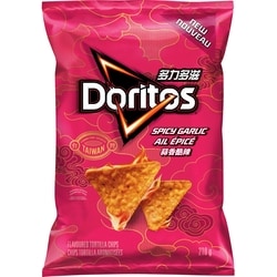 dorin☆　トワニー Doritos Spicy Garlic Flavoured Tortilla Chips - 210 g | Zehrs