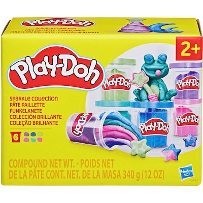 Hasbro Play-doh, pack de 6 pâte paillette, jouets de pâte à modeler pour loisirs créatifs 1 ea, 9,00 $/1ch