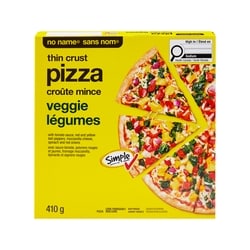 No Name Thin Crust Veggie Pizza 410 g, $0.85/100g