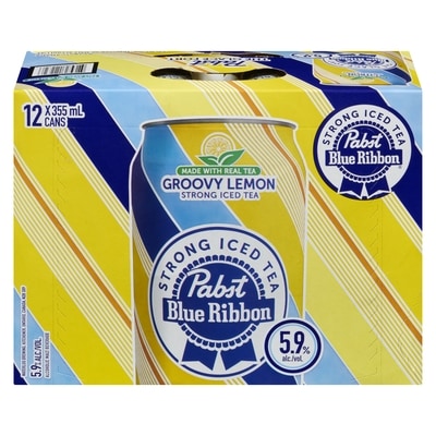 Pabst Alcoholic Groovy Lemon Strong Iced Tea (ID required at pick-up) 12x355.0 ml, $0.57/100ml