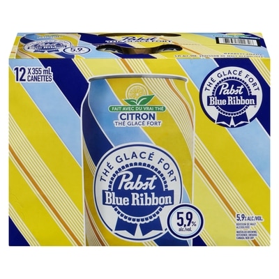 Pabst Boisson de malt alcoolisée citron thé glacé fort (Pièce d’identité requise au moment du ramassage) 12x355.0 ml, 0,57 $/100ml