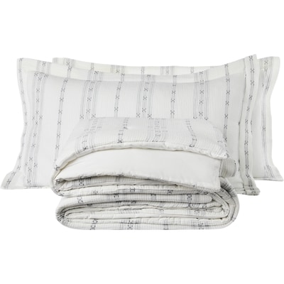King Coastal Stripe Comforter 3 Piece Set