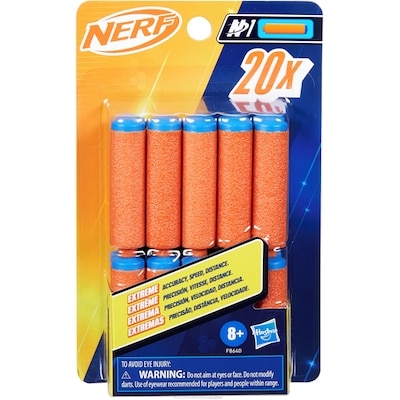 Hasbro Nerf N Series N1 Darts, Includes 20 Darts, Compatible Only with Nerf N Series Blasters, Outdoor Games, Ages 8+ 1 ea, $6.00/1ea