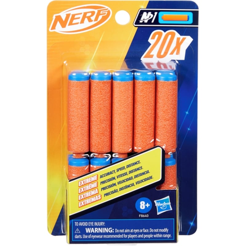 Nerf N Series N1 Darts, Includes 20 Darts, Compatible Only with Nerf N Series Blasters, Outdoor Games, Ages 8+