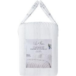 Life at Home Ensemble de couvre-lit 3 pièces avec rayures côtières, lit double/grand lit 1 ea, 120,00 $/1ch