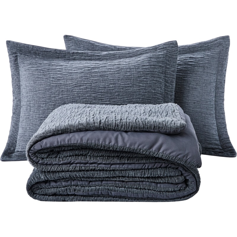 Full/Queen Lush Velvet Comforter 3 Piece Set