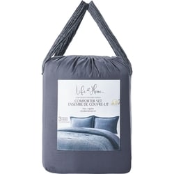 Life at Home Ensemble de couvre-lit 3 pièces en velours soyeux pour lit double/grand lit 1 ea, 99,00 $/1ch