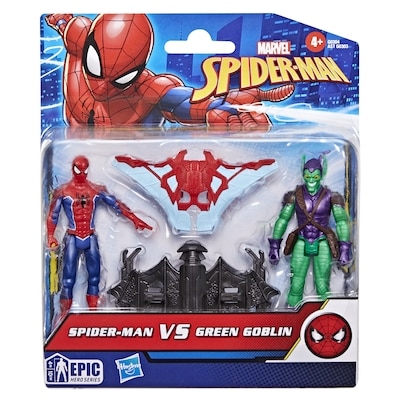 Hasbro Spider-Man Epic Hero Series, pack de 2 figurines Spider-Man de 10 cm avec accessoire 1 ea, 25,00 $/1ch