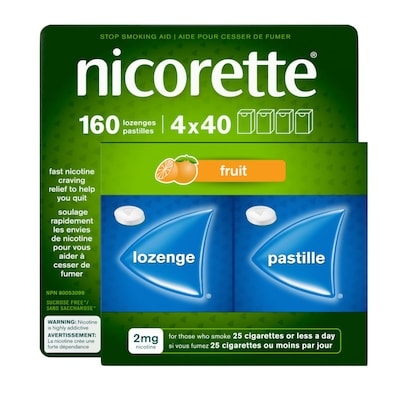 Nicorette Fruit pastilles de 2 mg 160 ea, 0,44 $/1ch