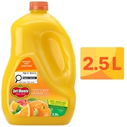 Del Monte Morning Sunshine Orange Juice Blend without Pulp 2.5 l, $0.34/100ml