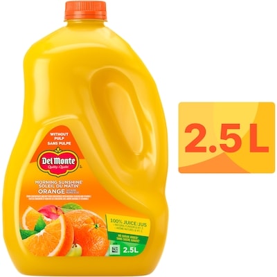 Del Monte Morning Sunshine Orange Juice Blend without Pulp 2.5 l, $0.31/100ml