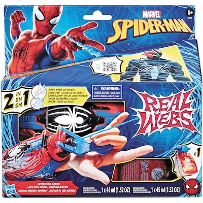 Hasbro Marvel Spider-Man Real Webs, Lance-toile ultime, blaster 2-en-1, jouet de déguisement Spider-Man, jouets Spider-Man à partir de 5 ans 1 ea, 35,00 $/1ch