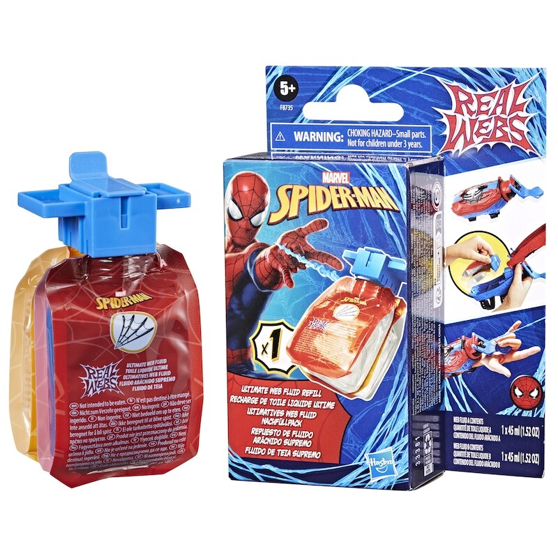 Marvel Spider-Man Real Webs Ultimate Web Fluid Refill, Super Hero Toys, 5+