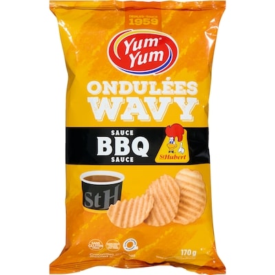 Yum Yum Wavy Rippled Chips St-Hubert Bbq Sauce 170 g, $1.47/100g