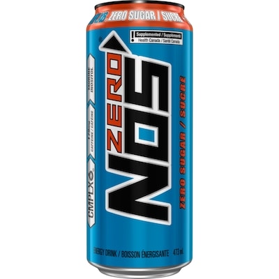 NOS Zero Sugar Cannette 473 ml, 0,84 $/100ml