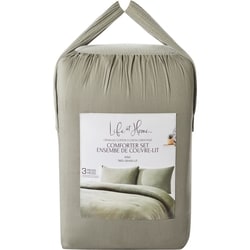 Life at Home Ensemble de couvre-lit 3 pièces en coton chiffonné pour très grand lit 1 ea, 120,00 $/1ch