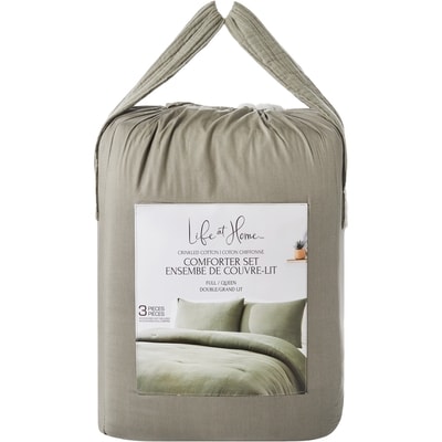 Life at Home Full/Queen Crinkled Cotton Comforter 3 Piece Set 1 ea, $99.00/1ea