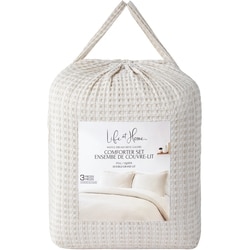Life at Home Ensemble de couvre-lit 3 pièces avec motif gaufré de rêve pour lit double/grand lit 1 ea, 99,00 $/1ch