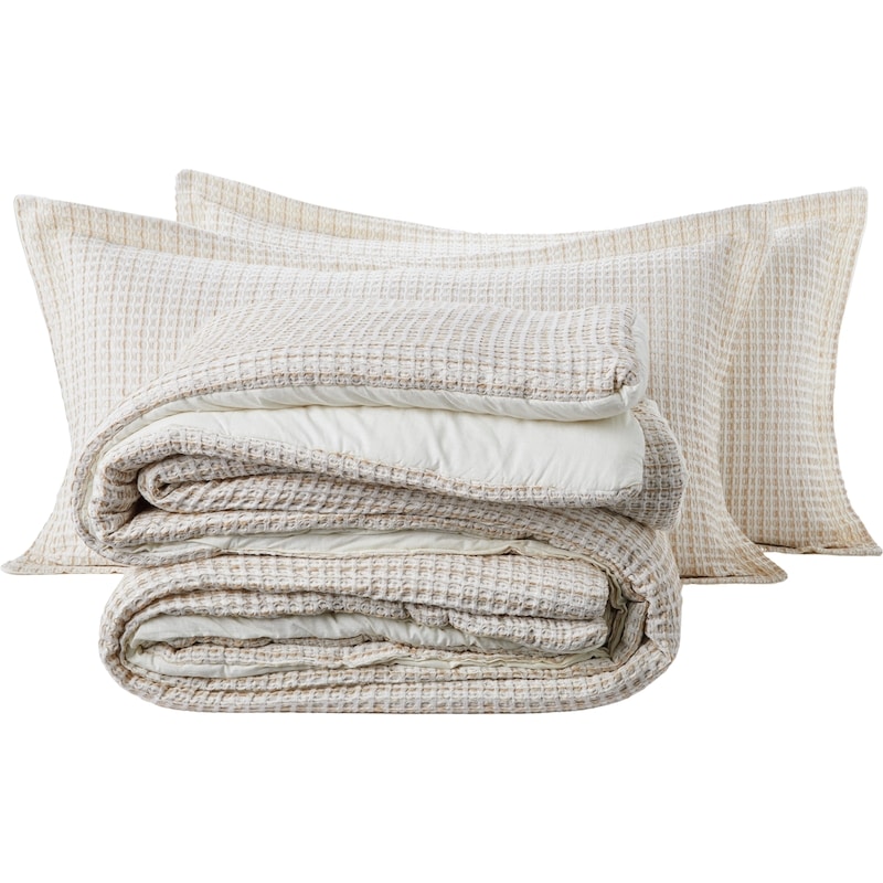King Waffle Dream Comforter 3 Piece Set