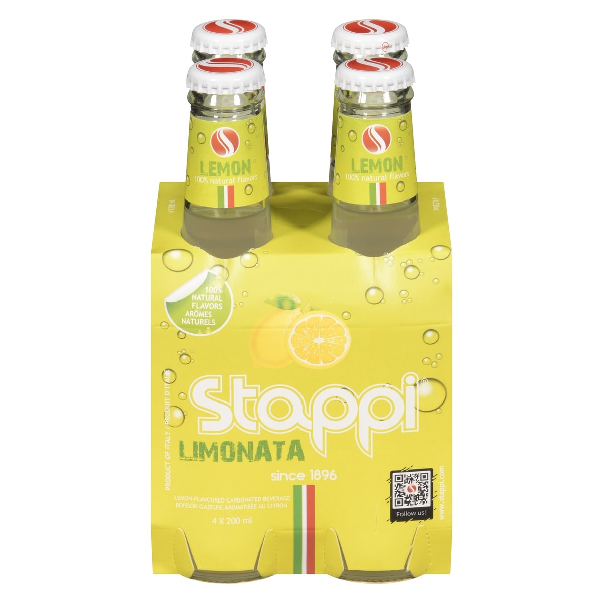 Stappi Lemon-Flavoured Carbonated Beverage Limonata 4x200.0 ml, $0.56/100ml