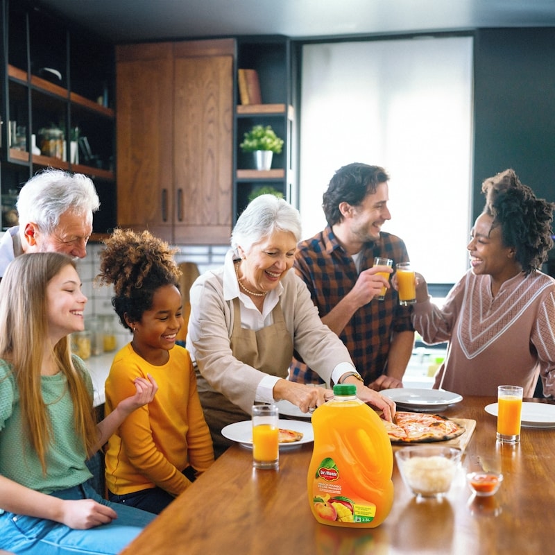 Peach-Mango Fruit Juice Cocktail