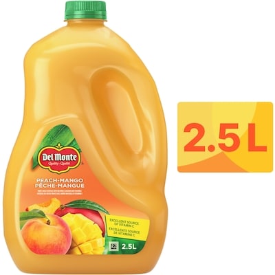 Del Monte Cocktail de jus de fruits pêche-mangue 2.5 l, 0,32 $/100ml