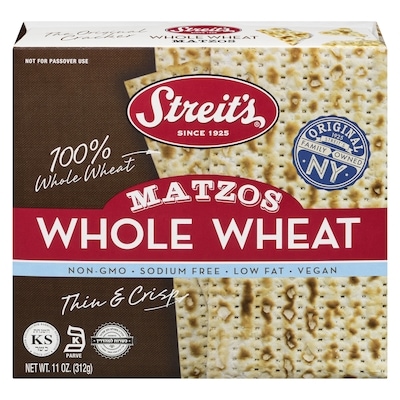 Streit's Matzos Whole Wheat 312 g, $3.84/100g