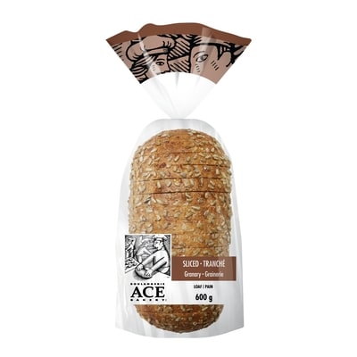 Boulangerie ACE Pain tranché grainerie biologique 600 g, 1,08 $/100g