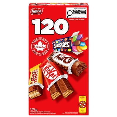 Nestlé KITKAT, AERO, SMARTIES, COFFEE CRISP Mini Bars & Candies 1.17 kg, $2.31/100g