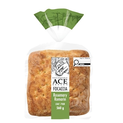 Boulangerie ACE Focaccia au romarin 560 g, 1,07 $/100g