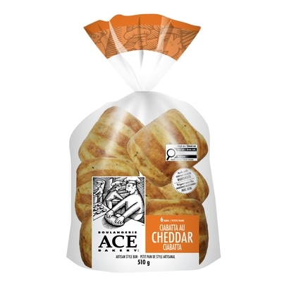 ACE Cheddar Ciabatta Gourmet Bun 510 g, $1.42/100g