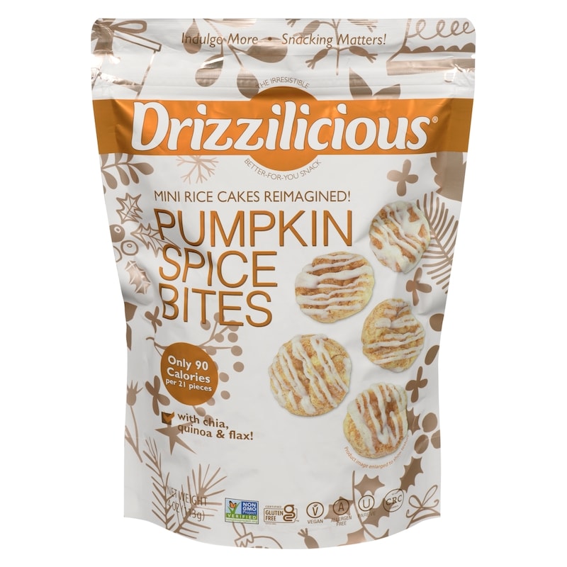Drizzilicious Mini Rice Cakes, Pumpkin Spice - 113 g