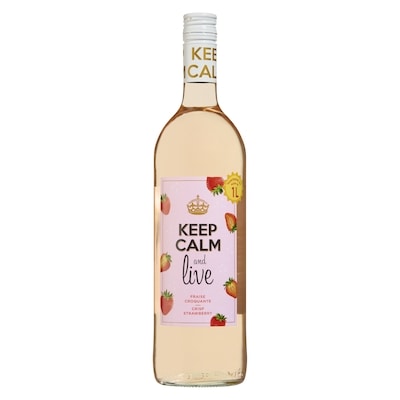 KEEP CALM Flavoured Wine Beverage Crisp Strawberry (ID required at pick-up) 1 l, $0.90/100ml