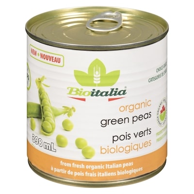 Bioitalia Organic Green Peas 398 ml, $0.70/100ml