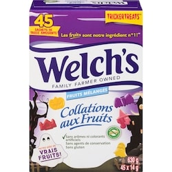 Welch’s Collations aux fruits mélangés 45 pièces 630 g, 1,74 $/100g